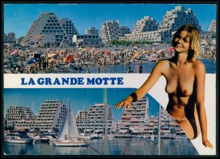 Pinup Woman Nude European Bathing Beauty Pin Up Swimsuit 1950 - 90s Postcard Ka13
