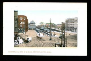 1910s Central Square B.  &m.  Railroad Station Lynn,  Massachusetts