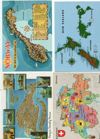 30 Postcards: Foreign Maps