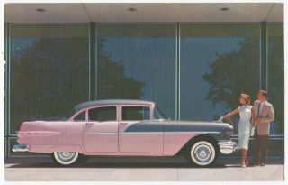 C1956 Pontiac 870 Four Door Sedan - Vintage Arizona Dealer Sent Postcard