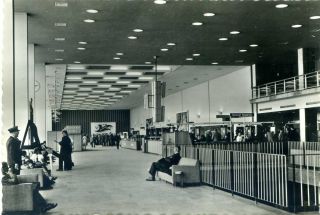 London Heathrow Airport - Terminal Interior - Old Real Photo Postcard