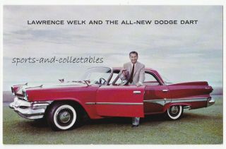 1960 Dodge Dart Motor Car - Vintage Postcard - Lawrence Welk Endorsed
