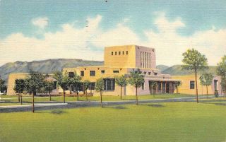 Nm,  Albuquerque University Of Mexico Library 1940 Curteich Linen Postcard