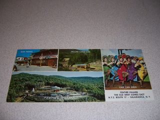 1960s Fentier Village Amusement Park Salamanca Ny.  Vtg Oversize Postcard
