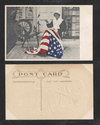 1910s Betsy Ross Making The First United States Flag Postcard