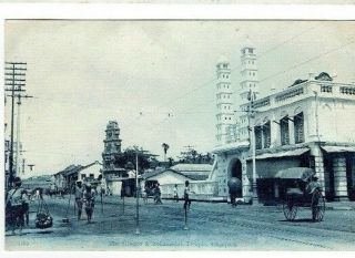 Old Postcard Hindu & Mohamedan Temple Singapore Malaya Vintage C.  1910