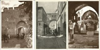 5 Postcards Of Jerusalem Incl.  St Stephen 