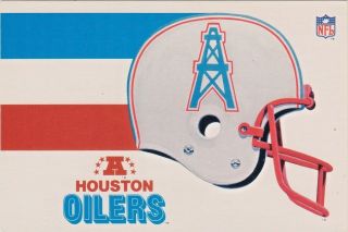 Houston Oilers Helmet With The National Football League (nfl) And The (afc) Logo