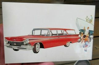 1959 Buick 4 Door Le Sabre Station Wagon Auto Motor Car Advertising Postcard