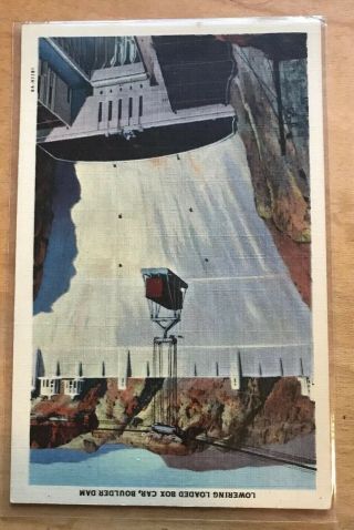Boulder City Nv 1930s Lowering Loaded Box Car To Powerhouse Site Boulder Dam