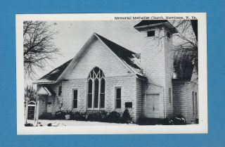 Hurricane,  Wv,  Pc Winter View Of Memorial Methodist Church,  Very Fine