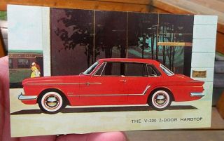 1961 Plymouth Valiant 2 Door Hardtop Auto Car Advertising Postcard