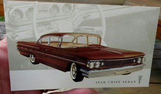 Late 1950s Pontiac Star Chief Sedan Auto Car Advertising Postcard