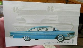 Late 1950s Pontiac Sports Sedan Auto Car Advertising Postcard