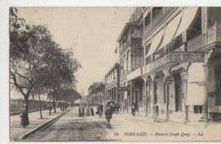 Egypt,  Port Said,  Francois Joseph Quay Ll 74 Postcard,  B191