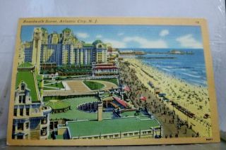Jersey Nj Boardwalk Atlantic City Postcard Old Vintage Card View Standard Pc