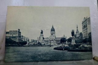 Argentina Buenos Aires Plaza Del Congreso Postcard Old Vintage Card View Post Pc