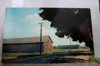 Massachusetts Ma Tobacco Barns Pioneer Valley Postcard Old Vintage Card View Pc