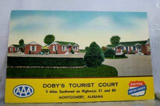Alabama Al Dobys Motel Montgomery Postcard Old Vintage Card View Standard Post