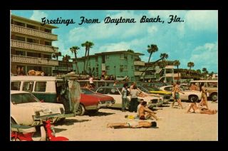 Dr Jim Stamps Us Old Cars People Daytona Beach Florida Chrome Postcard 1973