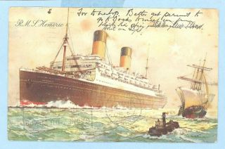 Pc 1934 White Star Line R.  M.  S.  Homeric From Algiers
