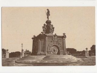 Prince Alfred Guards Memorial Port Elizabeth South Africa Vintage Postcard 0920