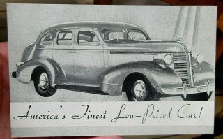 1930s Pontiac Suicide Doors Auto Car Advertising Postcard