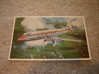 Vintage Postcard Airlines Early Aviation British European Airways 1964