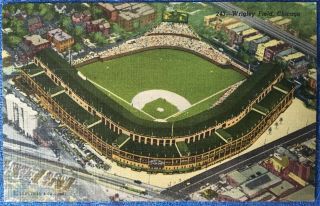 Wrigley Field Chicago,  Il Vintage Postcard No.  243 Baseball Cubs Football Bears