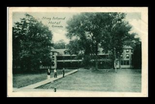 Dr Jim Stamps Stag Island Hotel Canada Exterior View Postcard