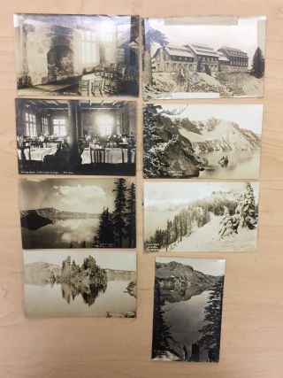 8 Vintage Crater Lake,  Oregon Photo Postcards