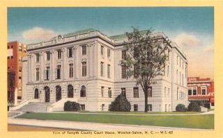 Winston - Salem,  Nc North Carolina Forsyth County Court House C1940 