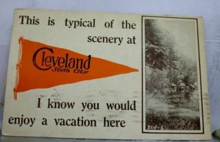 Ohio Oh Cleveland Vacation Here Postcard Old Vintage Card View Standard Souvenir