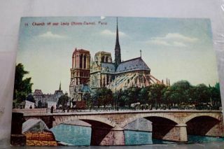 France Church Of Notre Dame Paris Postcard Old Vintage Card View Standard Post
