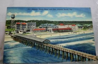 Florida Fl Hotel Pier Atlantic Beach Postcard Old Vintage Card View Standard Pc