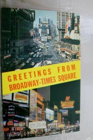 York Ny Times Square Broadway Postcard Old Vintage Card View Standard Post