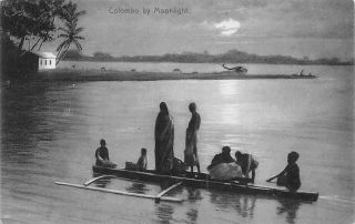 Ceylon Sri Lanka Colombo By Moonlight,  Native People
