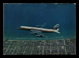 Dr Jim Stamps Airplane Convair 880m Jet Courier Japan Continental Size Postcard