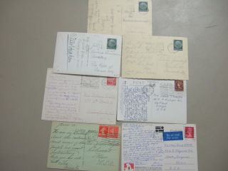 Seven Old Post Cards With Castle Pictures