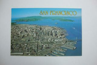 296) San Francisco California Aerial View Of Skyline Golden Gate Bridge Alcatraz