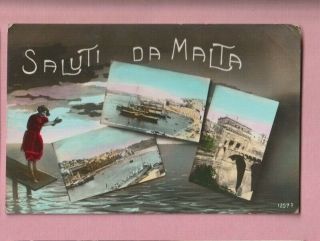 Saluti Da Malta,  Multi View Postcard