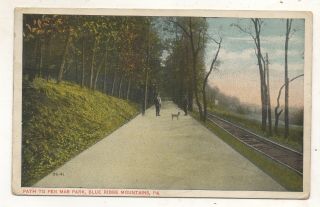 Path To Pen Mar Park Blue Ridge Mountains Railroad Depot Station Pa Md Postcard