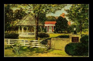Dr Jim Stamps Us Painting Family Distillery Well House Kentucky Topical Postcard