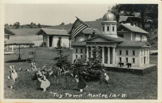 Montpelier,  Vt Rppc Miniature State Capitol Building At Toy Town C1930