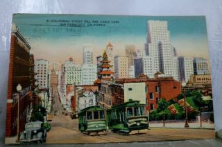 California Ca Cable Cars San Francisco Postcard Old Vintage Card View Standard