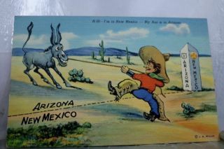 Mexico Nm Arizona Az Comic Cartoon Postcard Old Vintage Card View Standard