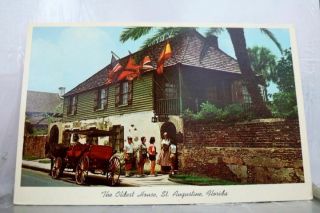 Florida Fl St Augustine Oldest House Postcard Old Vintage Card View Standard Pc