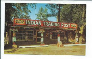 Pine Valley Ca California Chrome Postcard Roadside Indian Trading Post