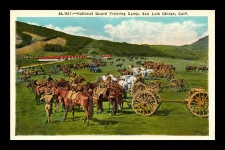 Dr Jim Stamps Us National Guard Camp San Luis Obispo California Postcard
