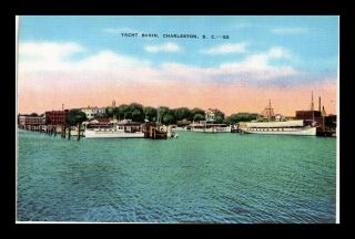 Dr Jim Stamps Us Yacht Basin Charleston South Carolina Postcard